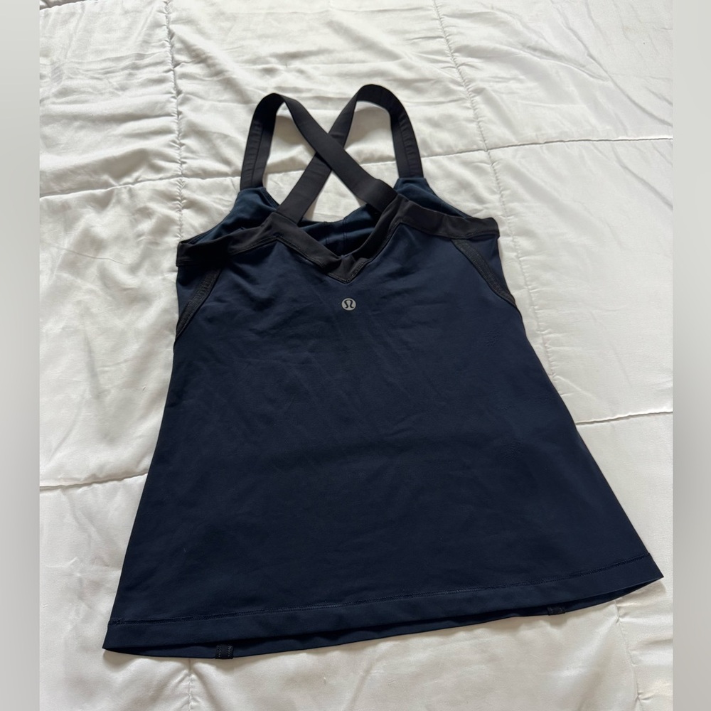 lululemon athletica blue Crossback Tank Top